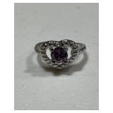 Estate Amethyst Heart Ring