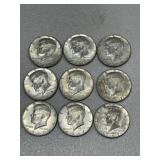 9 Clad Half Dollars