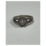 Sterling Silver Halo ring