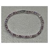 Vintage Pink Ice Tennis Bracelet