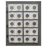 Twenty 1943 Mercury Silver Dimes