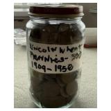 Jar of Wheat Pennies