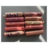 10 Rolls of Wheat Pennies