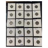 20 Mercury Silver Dimes