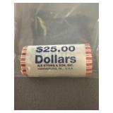 $25 Roll of Presidential Dollars