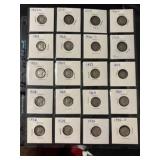 20 Mercury Silver Dimes