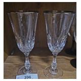 Fostoria Silver Rim Champagne Flutes