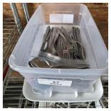 Tub of Flatware