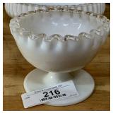 Fenton Silver Crest Ruffled Candy Dish