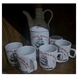 Porcelain Pitcher & Mug Set