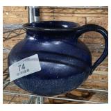 Deep Blue Cobalt Pottery Pitcher