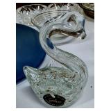 Art Glass Swan Paperweight