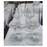 4 Crystal Cordial Glasses