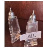 West Germany Cut to Clear Salt / Pepper Shakers