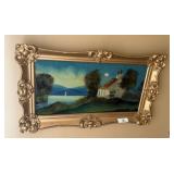 Framed Reverse Painting on Glass
