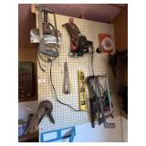 Contents on White Peg Board