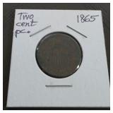 1865 Two Cent Piece