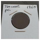 1865 Two Cent Piece