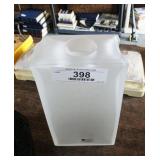 Large Frosted Glass Candleholder