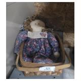 Handled Basket & Doll