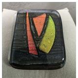 Retro Dichronic Glass Large Brooch