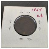 1864 Two Cent Piece