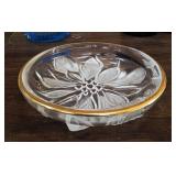 Poinsettia Crystal Candy Dish