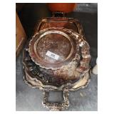 3 Nice Heavy Vintage Silver Trays