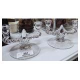 Martinsville Glass Candleholders