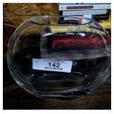 Heavy Glass Bubble Bowl