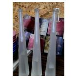 3 Vintage Frosted Perfume Bottles