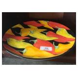 Hand Painted Clay Art Pepper Platter