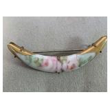 Antique Crescent Floral Brooch