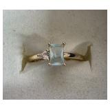 Estate Aquamarine Solitaire Ring