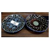 2 Glazed Clay Wall Chargers