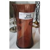 Rose Color Art Glass Vase