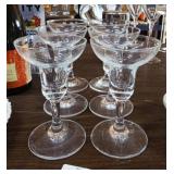 6 Vintage Crystal Candlestick Holders