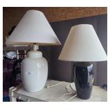 Black & White Porcelain Lamps & Shades