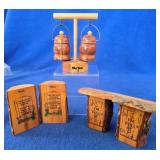 3 Pair Cedar Salt / Pepper Shakers