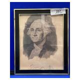 Framed George Washington Picture