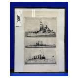 Framed United States Navy Ships Print