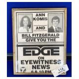 Vintage Framed Eye Witness News Advertisement