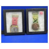 Framed 1973 German Volksmarsch Medals (2)