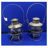 Pair of Adams & Westlake Railroad Lanterns