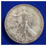 1991 UNC ASE Silver Dollar