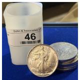 Eight 1991 UNC ASE Silver Dollars