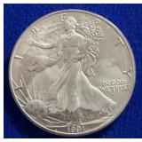 1991 UNC ASE Silver Dollar