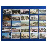 25 Vintage American Art Colored Postcards