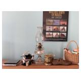 Oil Lamp & Miscellaneous Collectibles