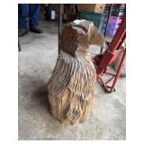 Wood Carved Eagle Head